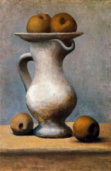 Pablo Picasso Oil Painting Still Life With Pitcher And Apples